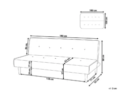 Sovesofa 3 personers VISBY Lys Beige