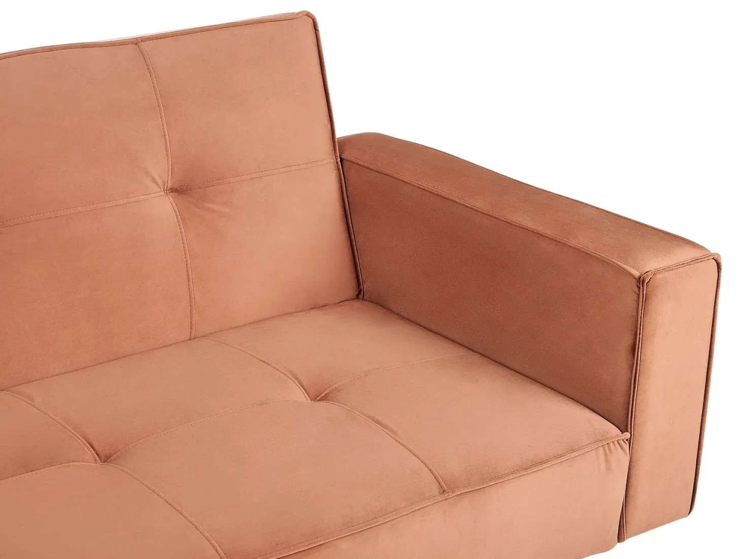 Sovesofa 3 personers VISNES Velour Guldbrun