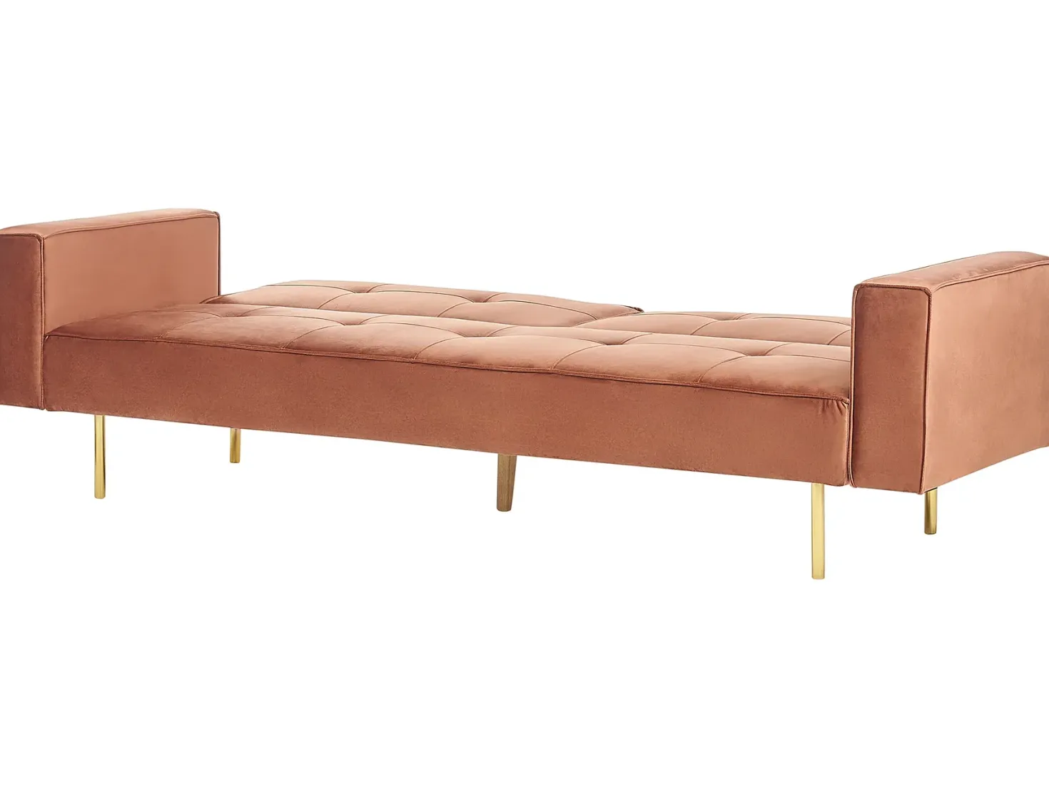 Sovesofa 3 personers VISNES Velour Guldbrun