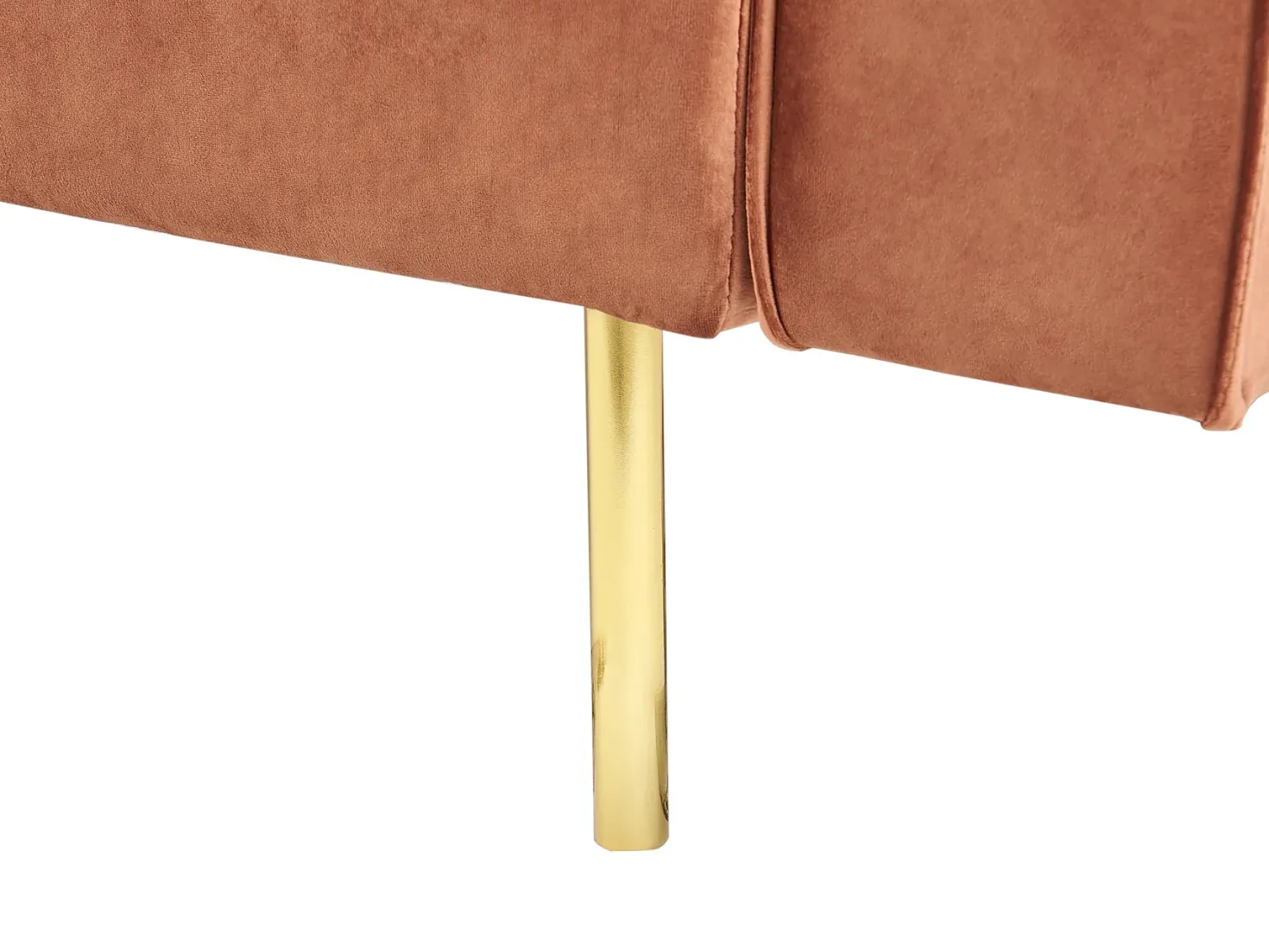 Sovesofa 3 personers VISNES Velour Guldbrun