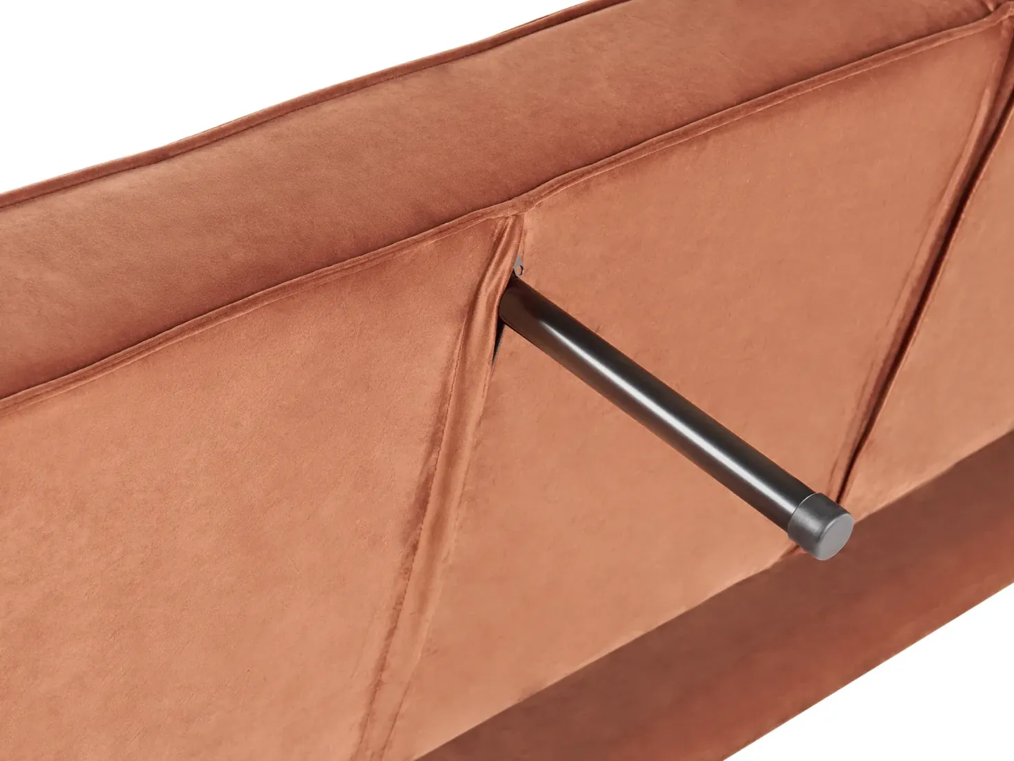 Sovesofa 3 personers VISNES Velour Guldbrun