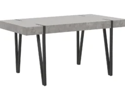 Spisebord ADENA Grå betoneffekt 150 cm 90 cm