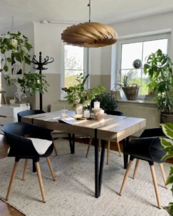 Spisebord ADENA Lysebrun 150 cm 90 cm