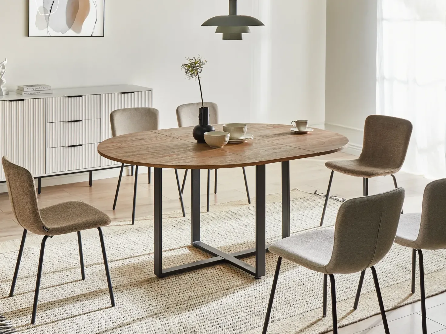 Spisebord ALEXANDRINA Brun 120/160 cm 120 cm