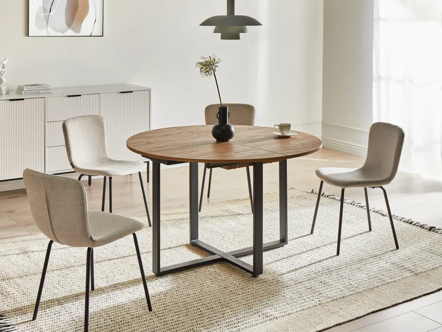 Spisebord ALEXANDRINA Brun 120/160 cm 120 cm