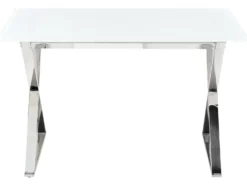 Spisebord ATTICA Hvid 120 cm 70 cm Hærdet glas