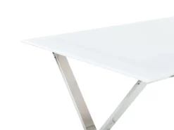 Spisebord ATTICA Hvid 120 cm 70 cm Hærdet glas