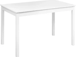 Spisebord BARLEE Hvid 120 cm 75 cm Poppeltræ