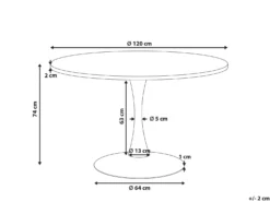 Spisebord BOCA Sort 120 cm 120 cm