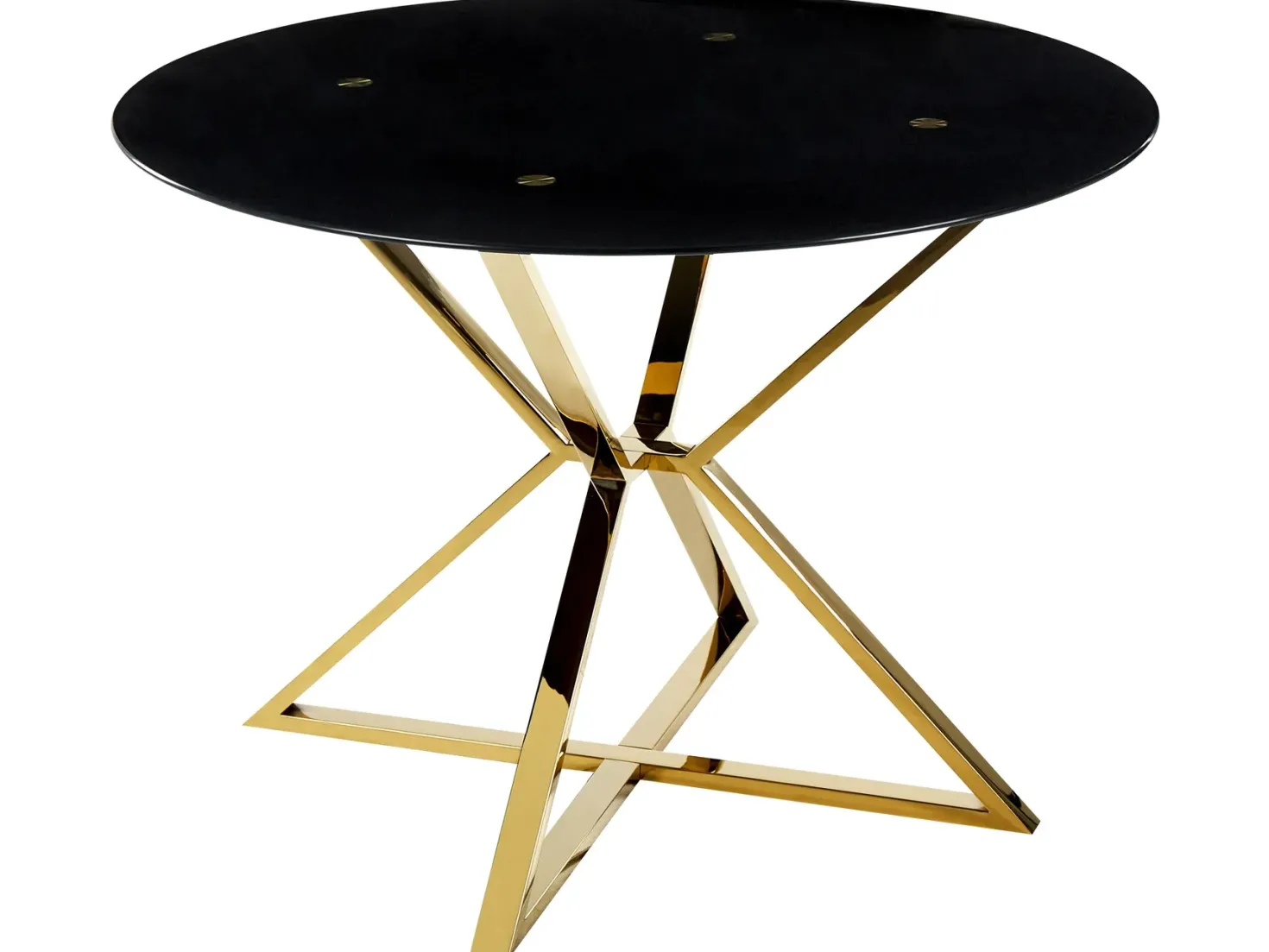 Spisebord BOSCO Sort 105 cm 105 cm Hærdet glas