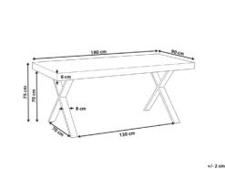 Spisebord CLIFTON Mørkebrun 180 cm 90 cm Fyretræ