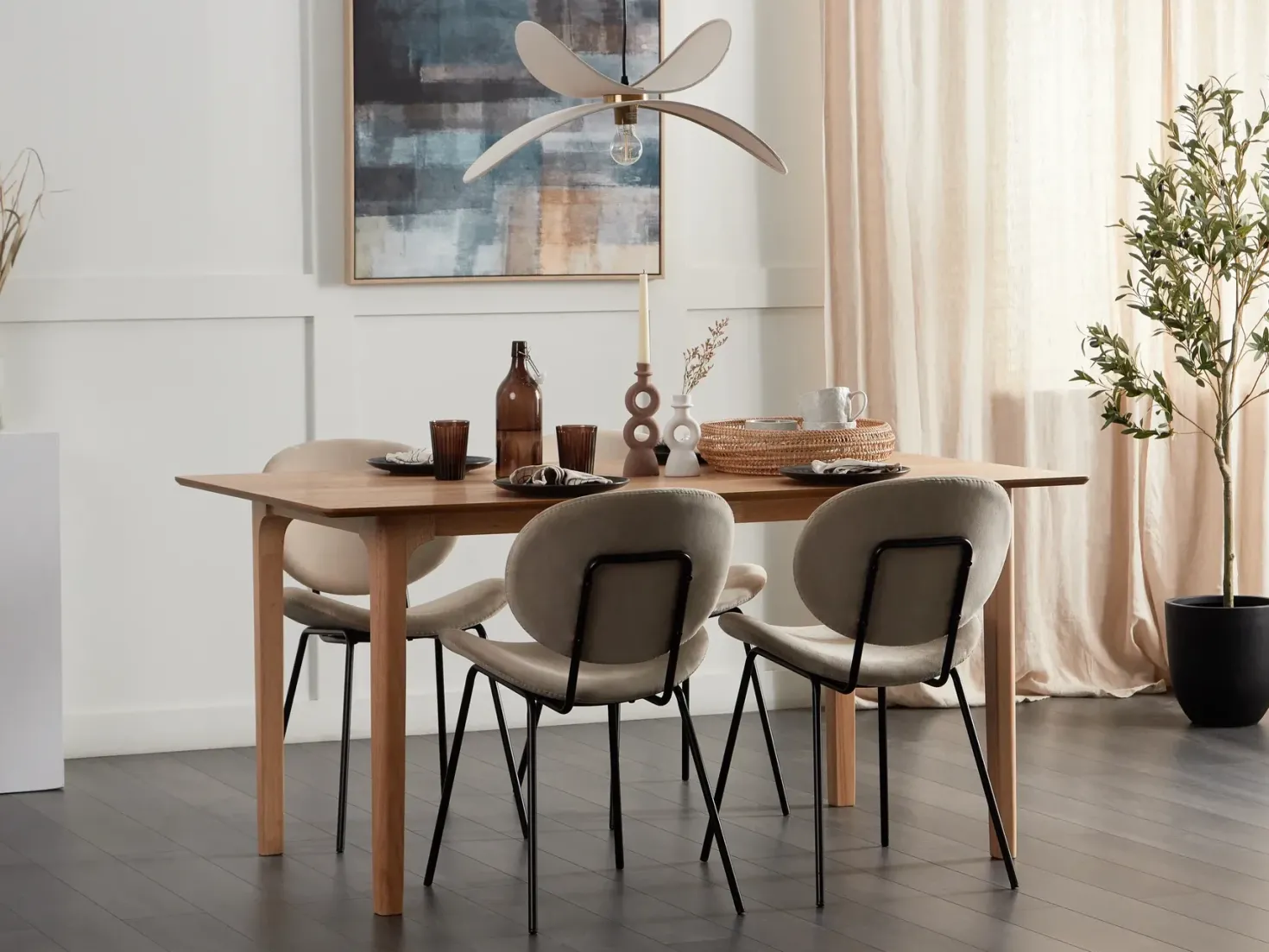 Spisebord DELMAS Lys ask 160 cm 90 cm