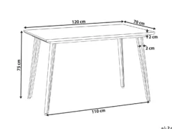 Spisebord GREYTON Hvid 120 cm 70 cm