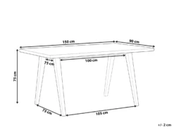 Spisebord LENISTER Brun/sort 150 cm 90 cm