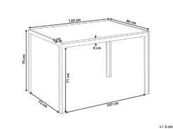 Spisebord MANN Brun/sort 120 cm 80 cm