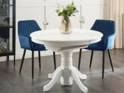 Spisebord med udtræk AKRON Hvid 106/150 cm 106 cm