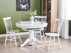 Spisebord med udtræk AKRON Hvid 106/150 cm 106 cm