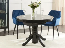 Spisebord med udtræk AKRON Sort 106/150 cm 106 cm