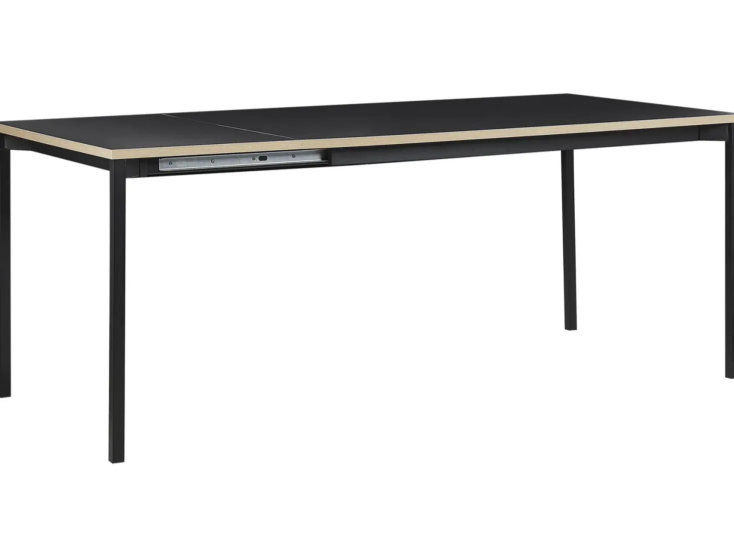 Spisebord med udtræk AVIS Sort 140/190 cm 90 cm