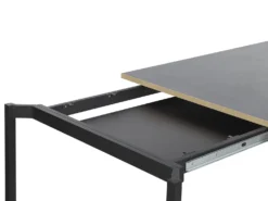 Spisebord med udtræk AVIS Sort 140/190 cm 90 cm