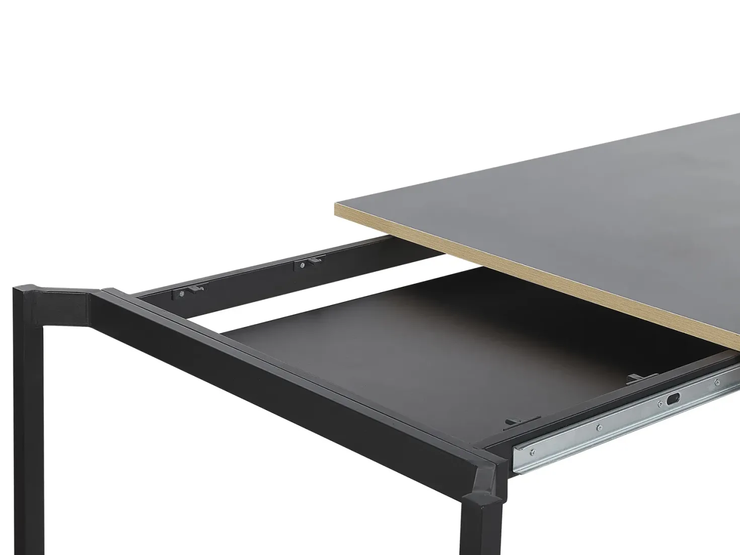Spisebord med udtræk AVIS Sort 140/190 cm 90 cm