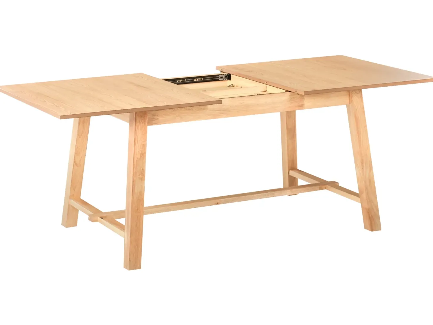 Spisebord med udtræk BARNES Lys ask 160/200 cm 90 cm