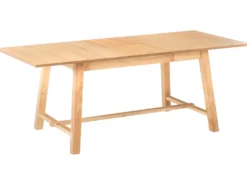 Spisebord med udtræk BARNES Lys ask 160/200 cm 90 cm