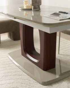 Spisebord med udtræk BERRIGAN Lys Beige 160/200 cm 90 cm