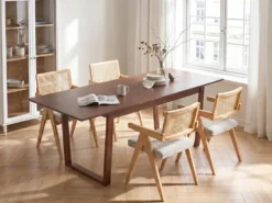 Spisebord med udtræk CAMDEN Mørk ask 160/200 cm 95 cm