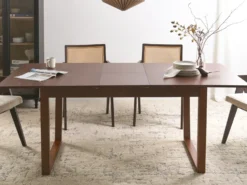 Spisebord med udtræk CAMDEN Mørk ask 160/200 cm 95 cm