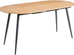 Spisebord med udtræk CLAVET Lysebrun 120/160 cm 80 cm