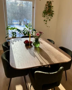 Spisebord med udtræk COOPER Brun 120/160 cm 120 cm