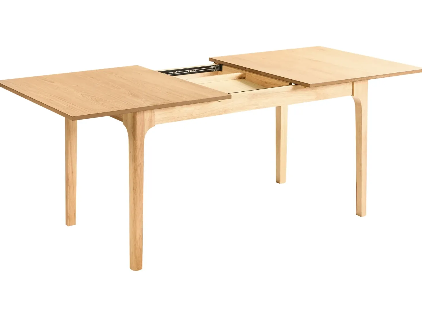Spisebord med udtræk DELMAS Lys ask 160/200 cm 90 cm