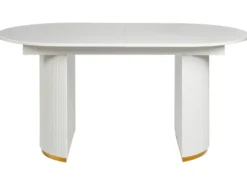 Spisebord med udtræk DULVERTON Hvid 160/200 cm 90 cm