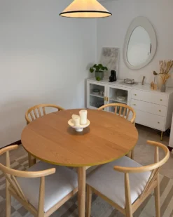 Spisebord med udtræk ECHO Lys eg 107/137 cm 107 cm
