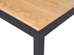 Spisebord med udtræk HOUSTON Brun/sort 120/150 cm 90 cm Fyretræ