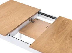 Spisebord med udtræk HOUSTON Lysebrun/hvid 120/150 cm 90 cm Fyretræ
