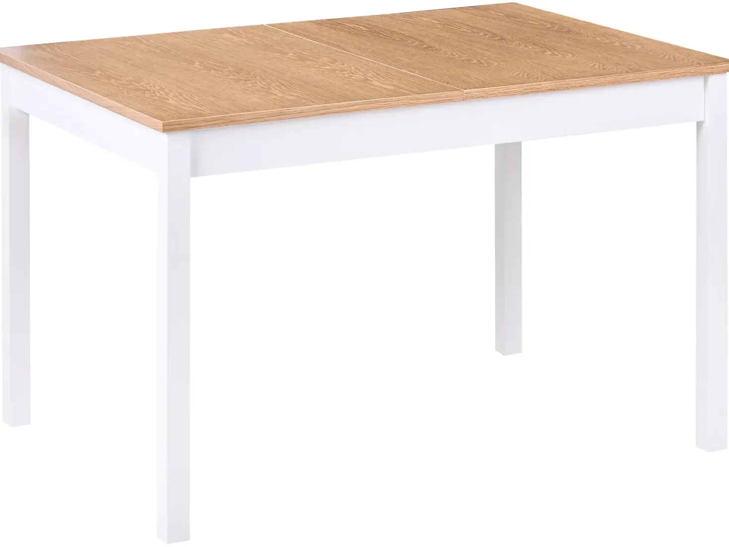 Spisebord med udtræk HOUSTON Lysebrun/hvid 120/150 cm 90 cm Fyretræ