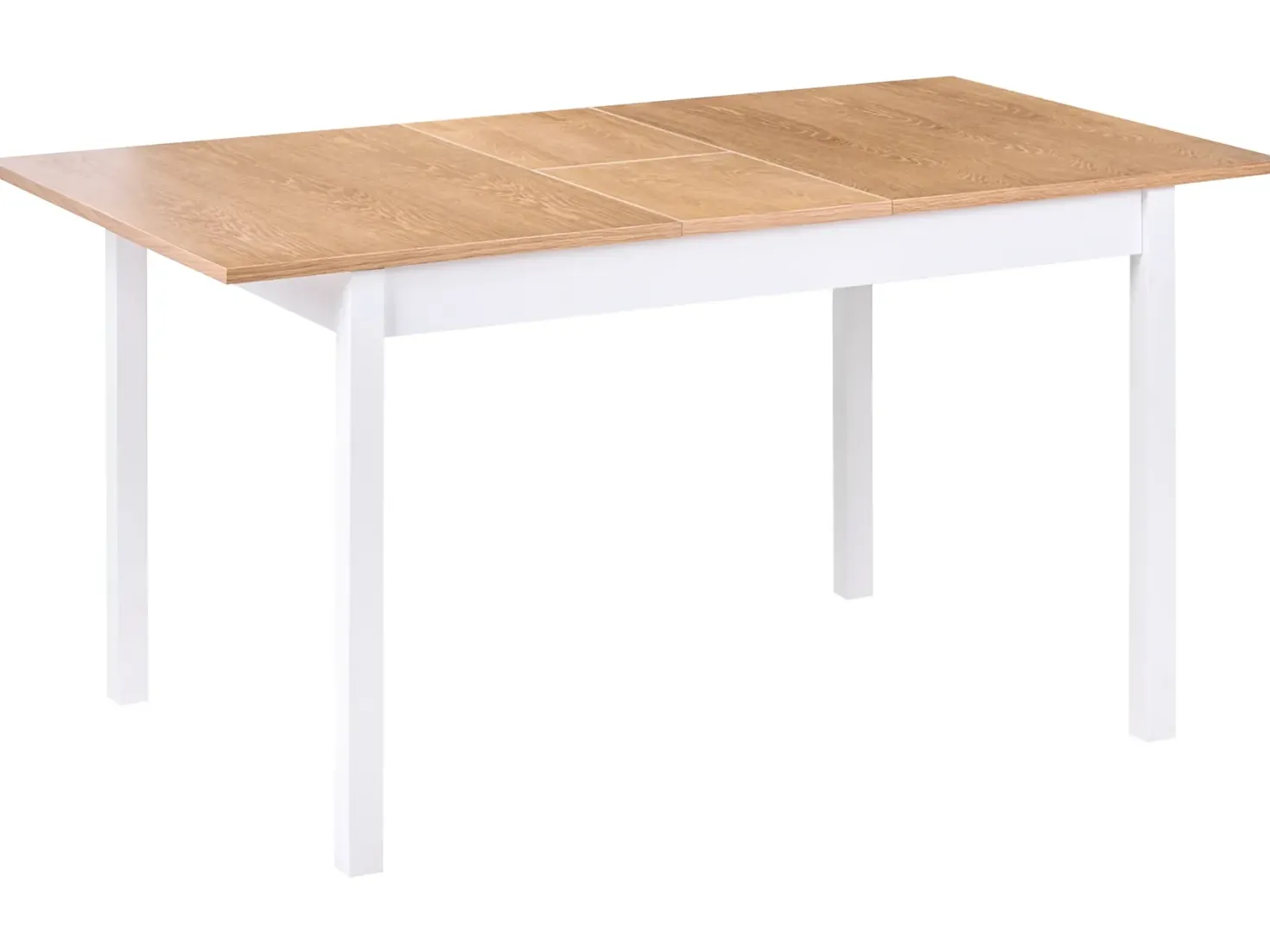 Spisebord med udtræk HOUSTON Lysebrun/hvid 120/150 cm 90 cm Fyretræ