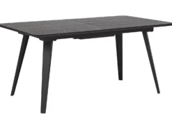 Spisebord med udtræk IRVINGTON Sort 160/200 cm 90 cm