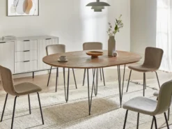 Spisebord med udtræk LOUISE Brun 120/160 cm 120 cm