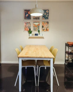 Spisebord med udtræk LOUISIANA Lysebrun 120/160 cm 75 cm Træ