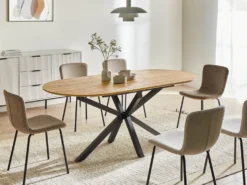 Spisebord med udtræk MACQUARIE Brun 140/180 cm 90 cm