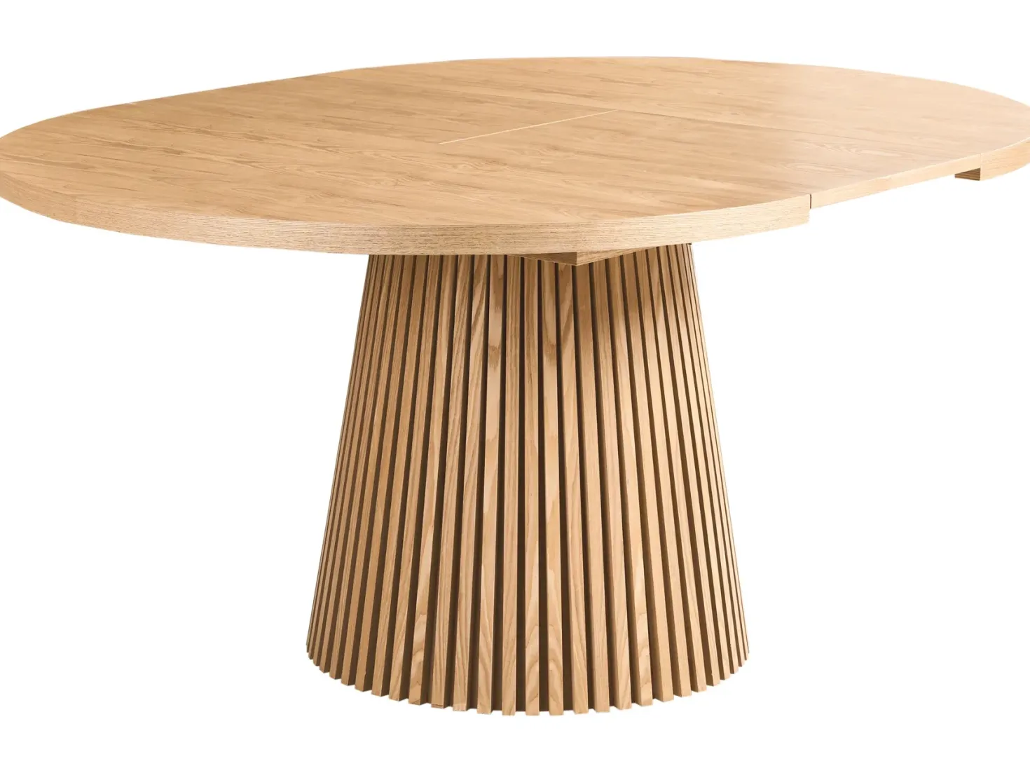 Spisebord med udtræk MOORE Lys ask 120/160 cm 120 cm