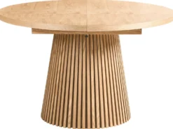 Spisebord med udtræk MOORE Lys ask 120/160 cm 120 cm