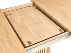 Spisebord med udtræk MOORE Lys ask 120/160 cm 120 cm