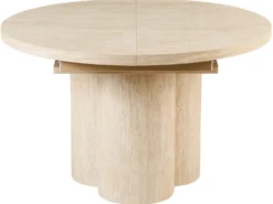 Spisebord med udtræk MORAINE Travertin Effekt 120/160 cm 120 cm