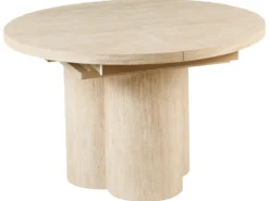 Spisebord med udtræk MORAINE Travertin Effekt 120/160 cm 120 cm