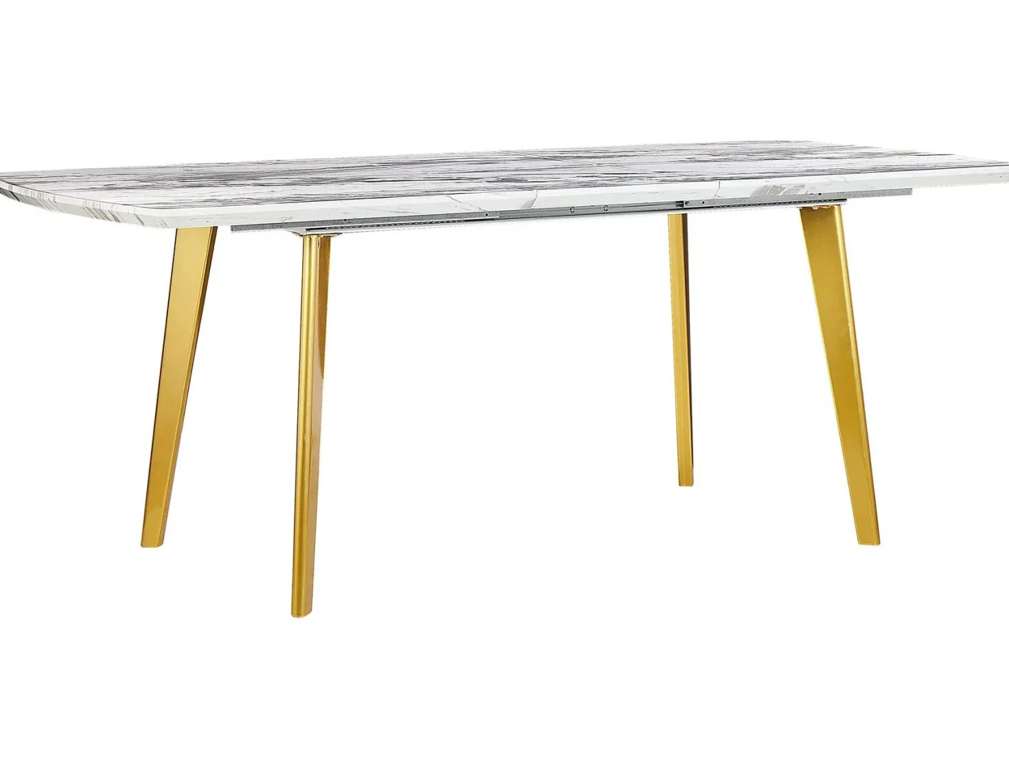Spisebord med udtræk MOSBY Marmor/guld 160/200 cm 90 cm