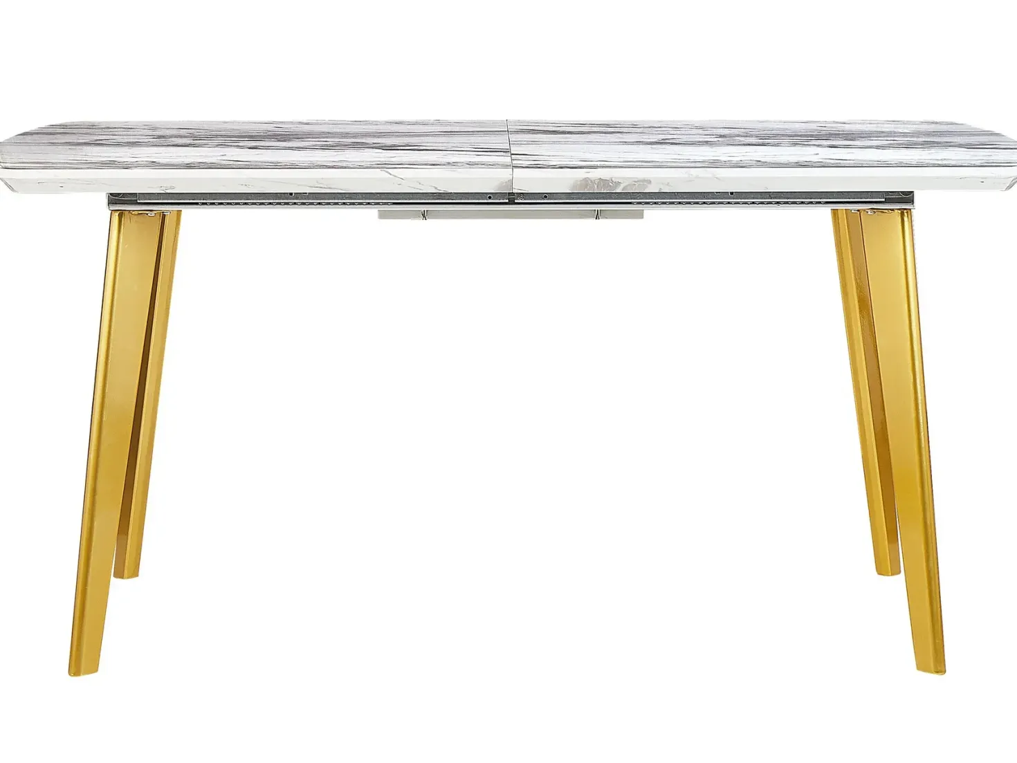 Spisebord med udtræk MOSBY Marmor/guld 160/200 cm 90 cm